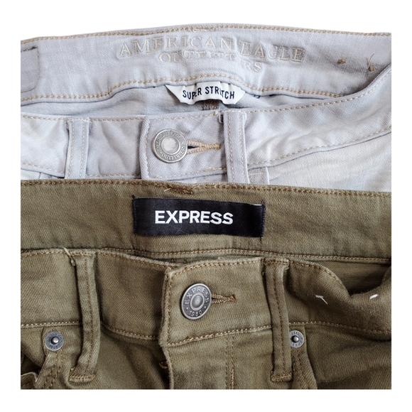 American eagle outfitters express distressed style ankle jeans size 2 - Picture 2 of 4